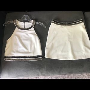 Cream/white formal two peice